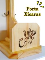 Cantinho do Café Suporte de Madeira 6 Ganchos