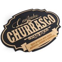 Cantinho Do Churrasco Placa Decorativa Grande Mdf