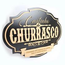Cantinho Do Churrasco Placa Decorativa Grande Mdf