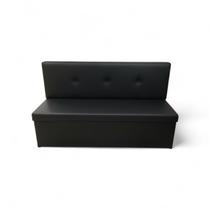 Canto Alemão 90x45 Botone Moderno Clean Suede ou material sintético para Local Pequeno