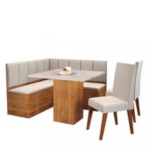 Canto Alemão com Baú Londres com 2 Cadeiras Milão Viero Canto Alemão com Baú Londres com 2 Cadeiras Milão Viero