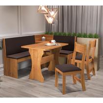 Canto Alemão Fritz Com 2 Cadeiras Brisa Mel/Bombom Casa Giulia Canto Alemão Fritz Com 2 Cadeiras Brisa Mel/Bombom Casa Giulia