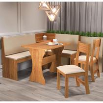 Canto Alemão Fritz Com 2 Cadeiras Brisa Mel Marfim Casa Giulia Canto Alemão Fritz Com 2 Cadeiras Brisa Mel Marfim Casa Giulia