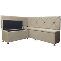 Canto Alemão Losango 4 Lugares 1,25x1,60m Veludo - SOFA STORE