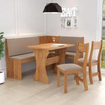 Canto Alemão Magnolia com 2 Cadeiras Brisa Veludo Viero