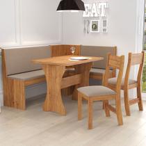 Canto Alemão Romeo 6 Lugares Mel/Clay - Viero Móveis