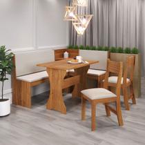 Canto Alemão Romeo 6 Lugares Mel/Marfim - Panorama Móveis