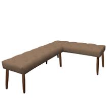 Canto Alemão Suede Cappuccino assento 1,20x0,75 - Dominic Decor Canto Alemão Suede Cappuccino assento 1,20x0,75 - Dominic Decor