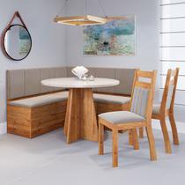 Canto Alemão Taylor Mel/Blonde/Veludo Perola - Viero Móveis