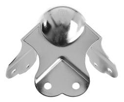 Canto Bola 6 Furos Para Case Profissional Aço Cromado Grande