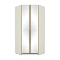Canto Closet Modulado 2 Portas Com Espelho Areia/Jequitibá