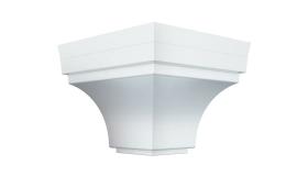 Canto Externo de Acabamento ou Rodaforro Nobre Branco Plasbil 4 Peças