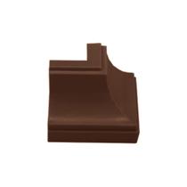 Canto Externo para Acabamento de Moldura em Forro PVC, Cor Mogno - Kit c/ 10 unid. Canto Externo para Acabamento de Moldura em Forro PVC, Cor Mogno - Kit c/ 10 unid.