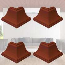 Canto Externo PVC 25MMX25MM com Engate Rápido Caixa com 4 Unidades Branco/Mogno Permatti Canto Externo PVC 25MMX25MM com Engate Rápido Caixa com 4 Unidades Branco/Mogno Permatti