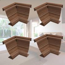 Canto Interno PVC 25mm x 25mm com Engate Rápido Permatti Caixa com 4 unidades Permatti