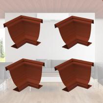 Canto Interno PVC 25mmX25mm com Engate Rápido Caixa com 4 unidades