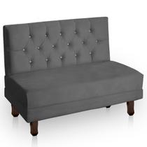 Canto Italy Confortável para Apartamento Cozinha e Restaurantes Veludo Cinza Escuro