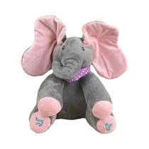 Canto Movendo Orelhas Elefante De Pelúcia Brinquedo Bonito Animal De Pelúcia Para Presente Do Bebê