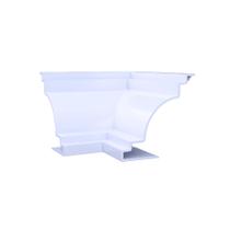 Canto p/ acabamento de Forro PVC/ Sanca/ Moldurão - Plus/Luxo - kit10 unid. / Interno - Branco Gelo
