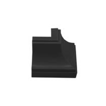 Canto/Quina Externo p/ acabamento em Moldura Forro PVC, kit 10 unid. cor Preto