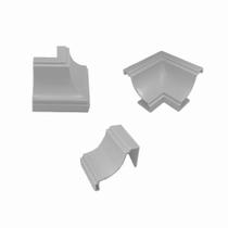 Canto/Quina Interno, Externo, Emenda p/ acabamento de Forro PVC - kit com 50 unidades - cor Cinza