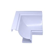 Canto/Quina Interno p/ acabamento em Moldura Forro PVC, kit 10 unid. cor Branco Gelo