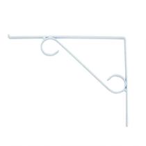 Cantoneira Branca Suporte Mão Francesa Em S P/ Vidro 20X25Cm