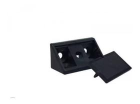 Cantoneira Conector 04 Furos Preto 20 Unidades