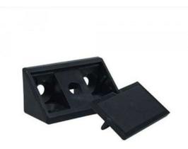 Cantoneira Conector 04 Furos Preto Para Moveis 100 Unid Cantoneira Conector 04 Furos Preto Para Moveis 100 Unid