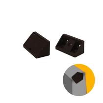 Cantoneira Conector de 4 Furos Com Tampa Marrom