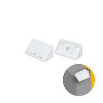 Cantoneira Conector de 4 Furos Tampa Branca Pacote 100 Unidades