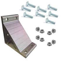 Cantoneira de Alumínio 100x100mm L=68mm 4xFuros 9mm c/ Kit de Fixação