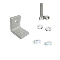 Cantoneira de Alumínio 40x40mm L=38mm Furo 6,5mm c/ Kit de Fixação Cantoneira de Alumínio 40x40mm L=38mm Furo 6,5mm c/ Kit de Fixação