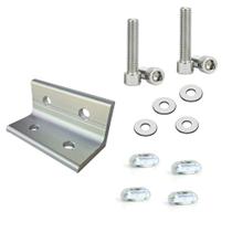 Cantoneira de Alumínio 40x40mm L=58mm 2xFuro 6,5mm c/ Kit de Fixação Cantoneira de Alumínio 40x40mm L=58mm 2xFuro 6,5mm c/ Kit de Fixação