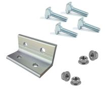 Cantoneira de Alumínio 40x40mm L=68mm 2xFuros 9mm c/ Kit de Fixação