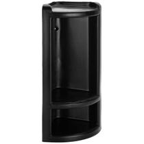 Cantoneira de plastico com 2 divisorias preto 38x21x14cm