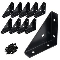 Cantoneira de Reforço Paoleju 6,5 cm em Aço Triangular, Kit com 10 Unidades, Preto Cantoneira de Reforço Paoleju 6,5 cm em Aço Triangular, Kit com 10 Unidades, Preto