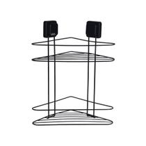 Cantoneira Dupla 29cm Fixação P/ Ventosa Parede Organiza Box Cantoneira Dupla 29cm Fixação P/ Ventosa Parede Organiza Box