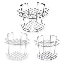 Cantoneira Dupla De Canto Parede Prateleira De Banheiro Aço Porta Shampoo