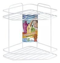 Cantoneira Dupla em Alumínio Porta Shampoo Nicho Para Banheiro Box