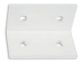 Cantoneira L 4 Furos Chapa 3mm Para Guarda Corpo Forsul Branca Cantoneira L 4 Furos Chapa 3mm Para Guarda Corpo Forsul Branca