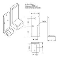 Cantoneira L Capa Preta Reforçada Kit Com 20 Peças(1358)