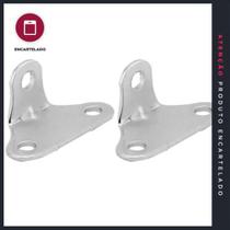 Cantoneira L P&J 3 Furos Zincado Metal Kit com 2 Unidades - 4,5x2mm