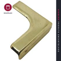 Cantoneira l p&j 34x34 dourado metal c/2 - proteção para caixas e decoração
