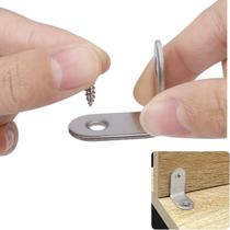 Cantoneira L Para Moveis Gavetas 20 X 20 50pçs Parafuso 100