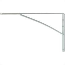 Cantoneira Mao Francesa Thompson Leve Branco 25Cm - Kit C/12 Unidades