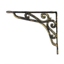 Cantoneira Ouro Pincelado Suporte Mão Francesa 15X20Cm