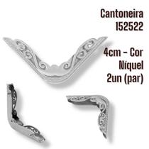 Cantoneira para Bolsa 152522 4cm - Cor Niquel 2un(par) Cantoneira para Bolsa 152522 4cm - Cor Niquel 2un(par)
