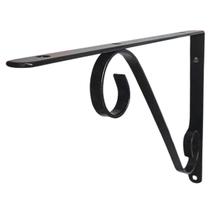 Cantoneira Para Prateleira 25cm Colonial Suporte De Ferro Preta