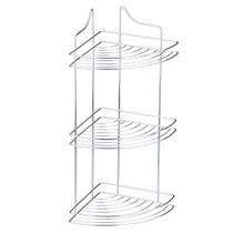 Cantoneira Porta Shampoo Triplo Luxo em Aço Cromado Passerini